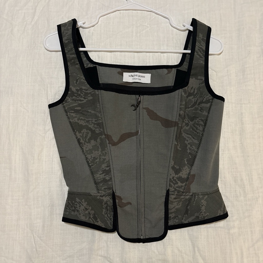 Marine Serre Camouflage Crop Top